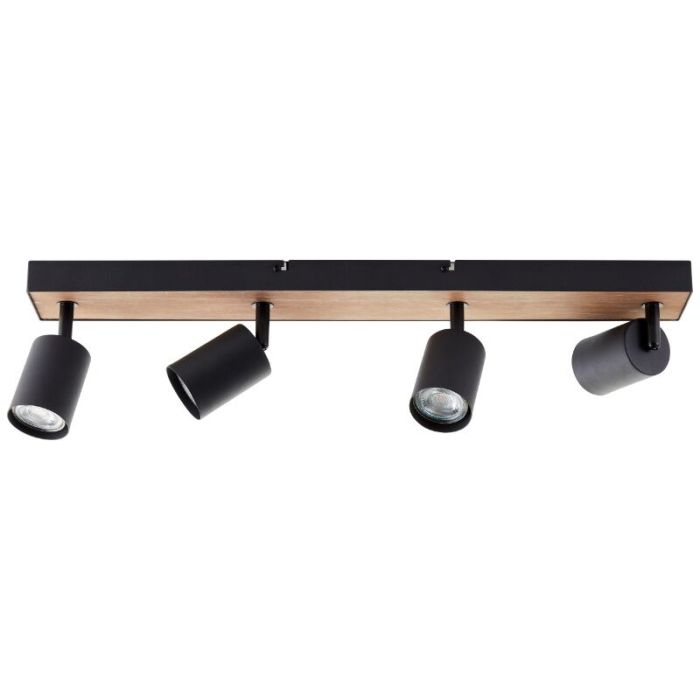 Modern ceiling spotlight black, Leendert