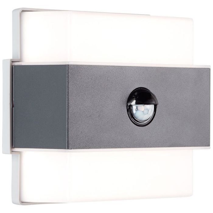Modern outdoor wall light with motion sensor anthracite, Birol, 7,5W, 4000K LED, IP44