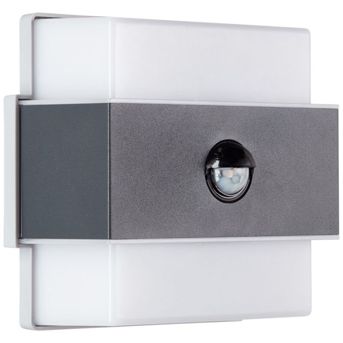 Modern outdoor wall light with motion sensor anthracite, Birol, 7,5W, 4000K LED, IP44