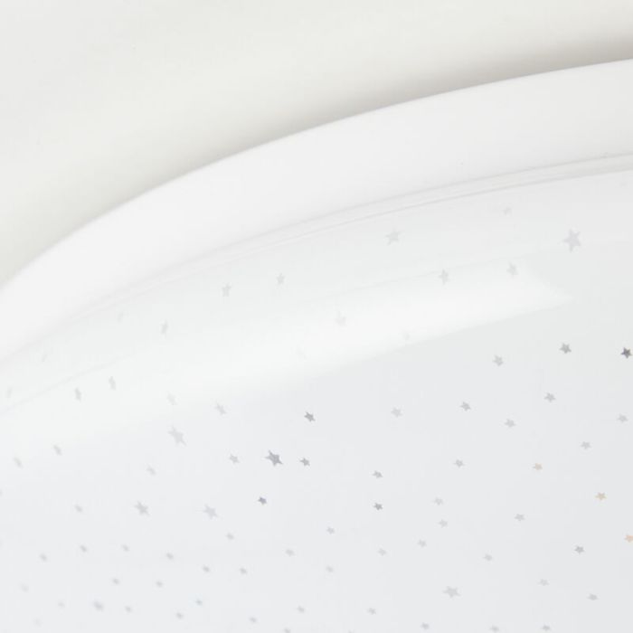 Plastic flush ceiling light white, Djalissa, 12W, 4000K LED
