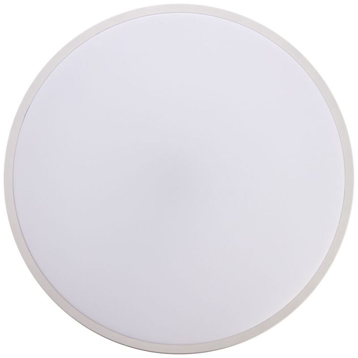 Modern flush ceiling light white, Haron, 60W, adjustable light colour LED, with remote control