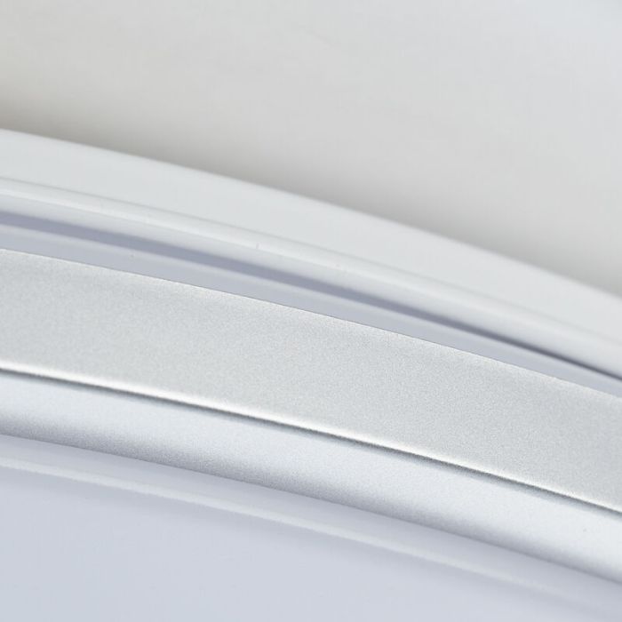 Modern flush ceiling light white, Haron, 60W, adjustable light colour LED, with remote control