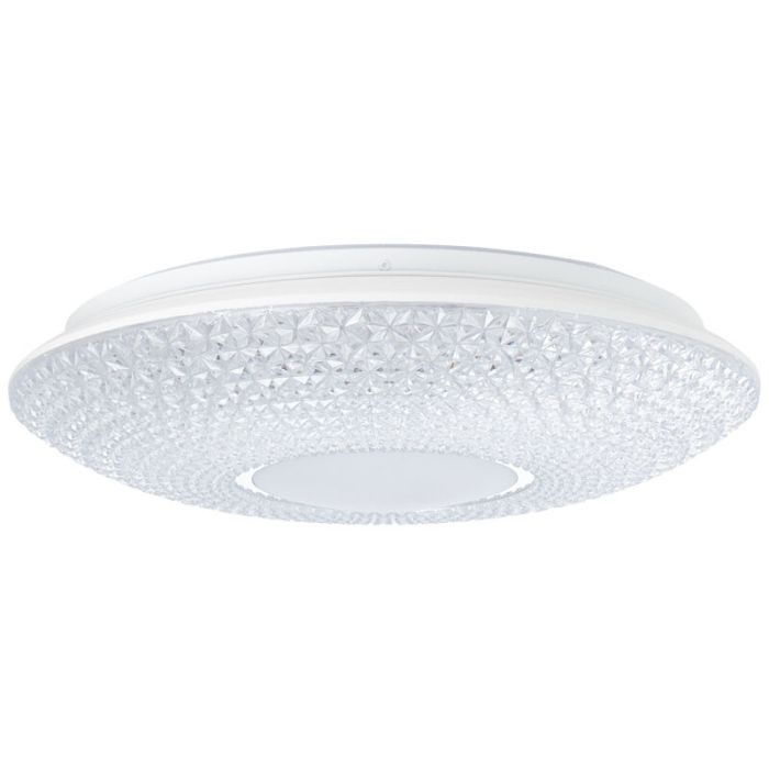 Design flush ceiling light chrome, Kaz, 24W, 3000K LED
