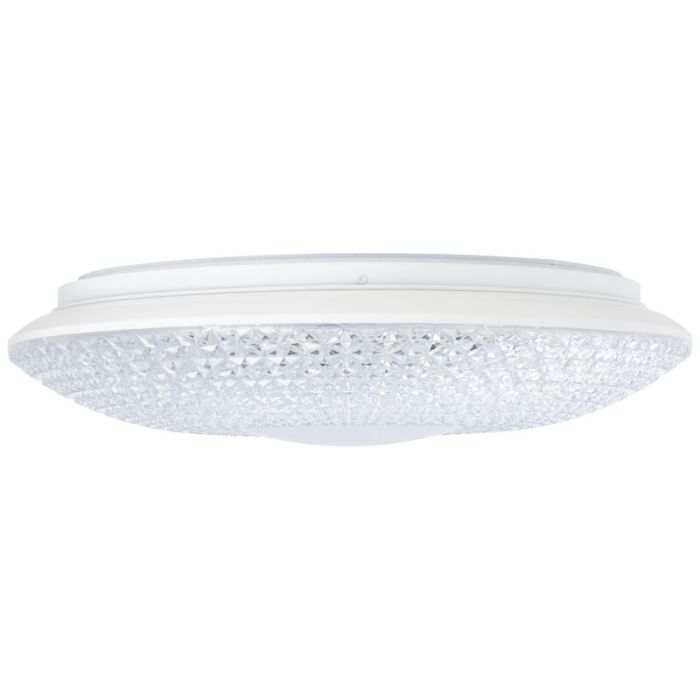 Design flush ceiling light chrome, Kaz, 24W, 3000K LED