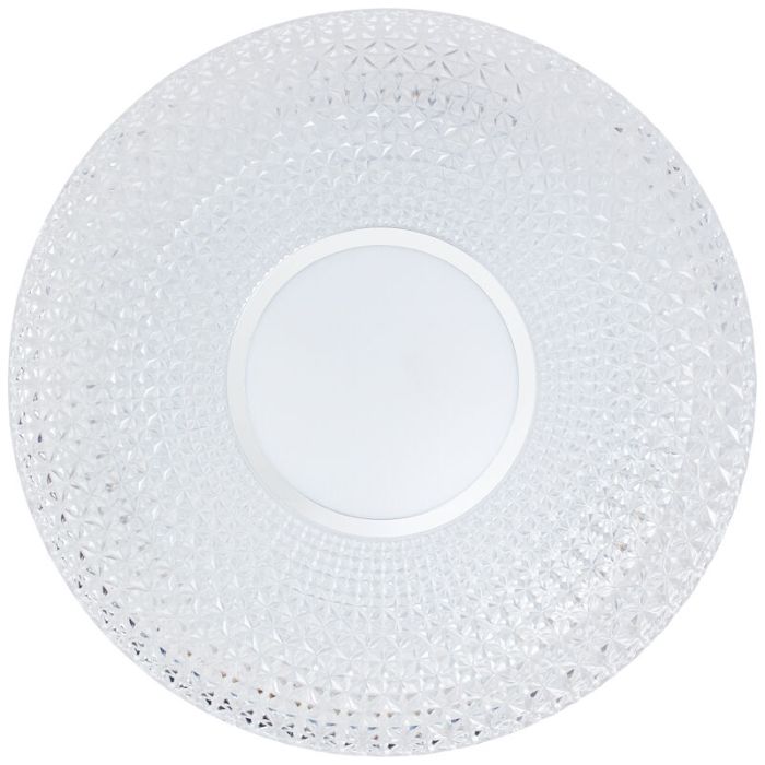 Design flush ceiling light chrome, Kaz, 24W, 3000K LED