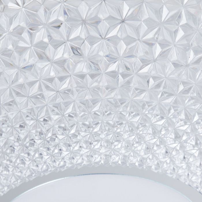 Design flush ceiling light chrome, Kaz, 24W, 3000K LED