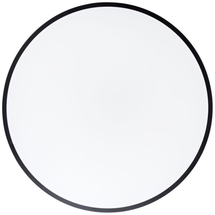 Modern flush ceiling light black, Asude, 60W, warm to cold white adjustable LED, with remote control