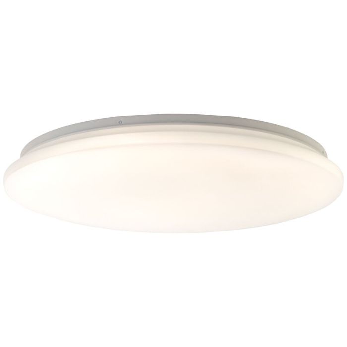Plastic flush ceiling light white, Julie, 36W, warm to cold white adjustable LED, with remote control