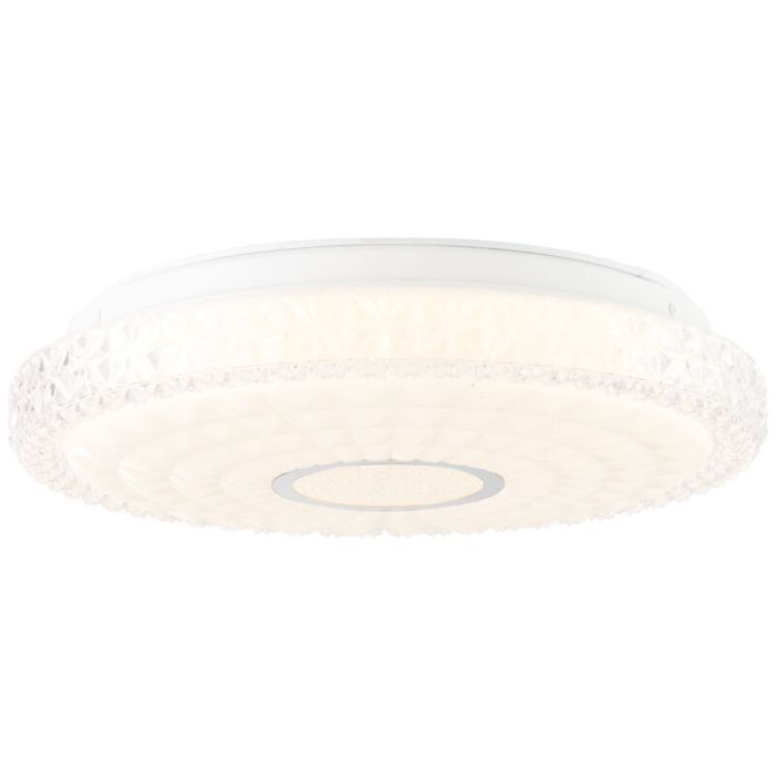 Design flush ceiling light chrome, Jenine, 12W, 3000K LED