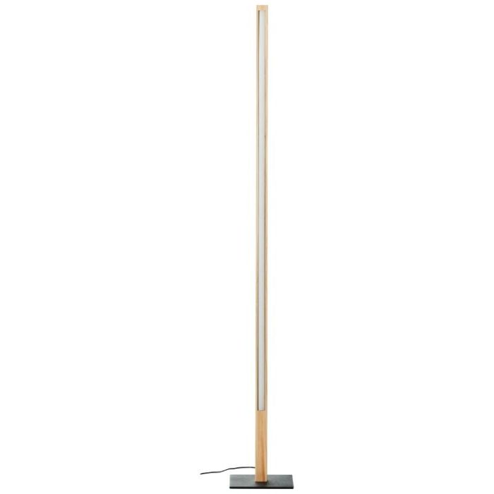 Rustic reading floor lamp brown, Renuka, 12W, 3000K LED, with switch