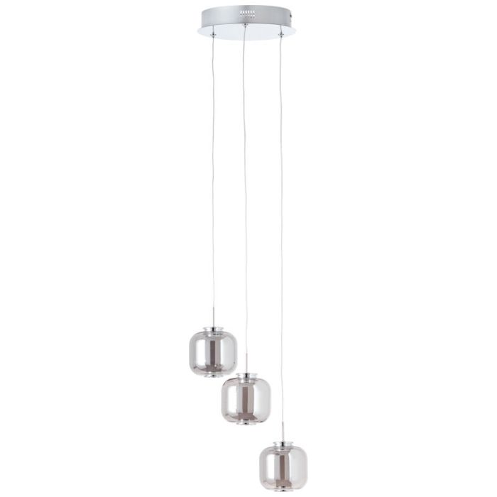 Design pendant light chrome, Emmely, 17W, 3000K LED