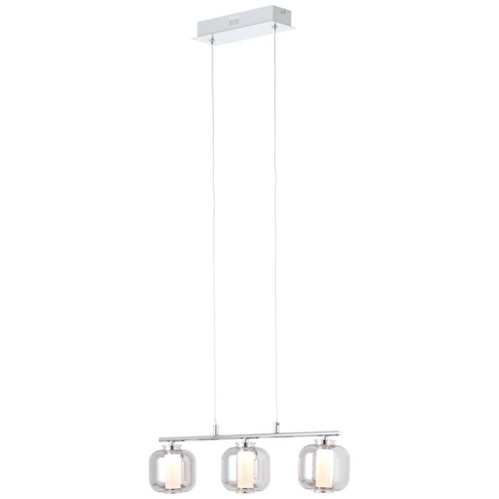 Design pendant light chrome, Emmely, 17W, 3000K LED
