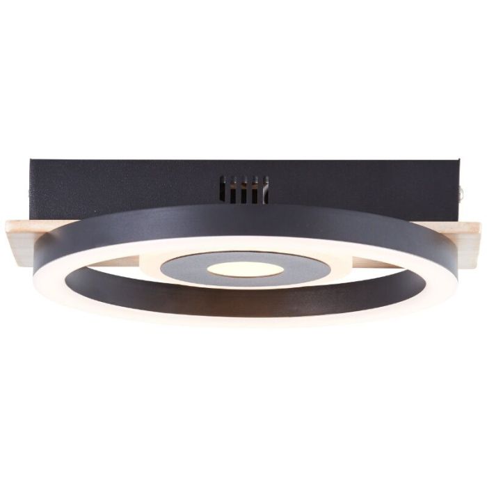 Design flush ceiling light brown, Konrad, 9W, 3000K LED
