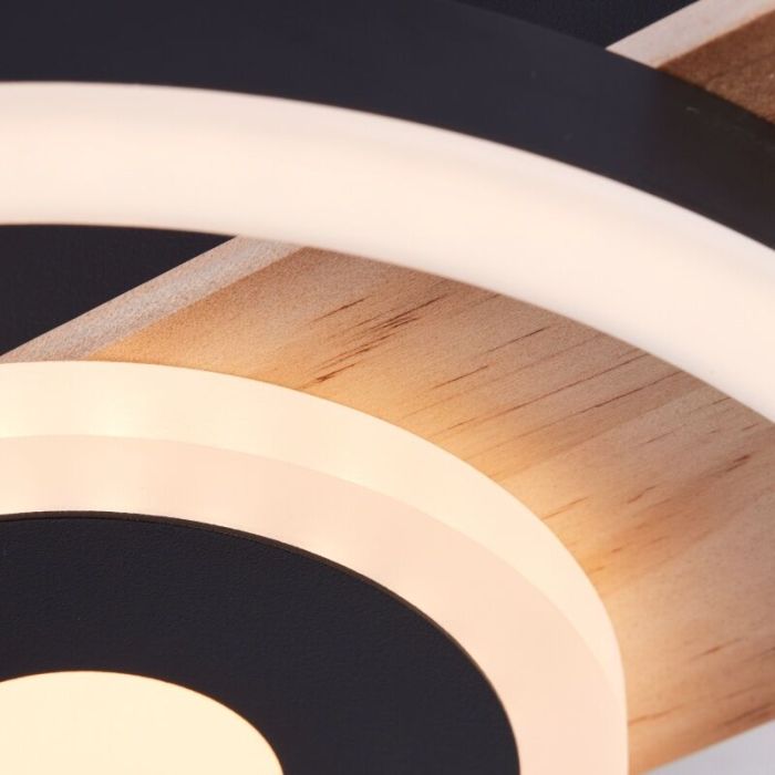 Design flush ceiling light brown, Konrad, 9W, 3000K LED