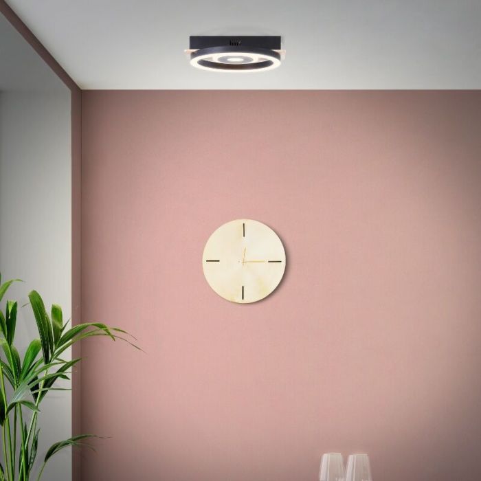 Design flush ceiling light brown, Konrad, 9W, 3000K LED