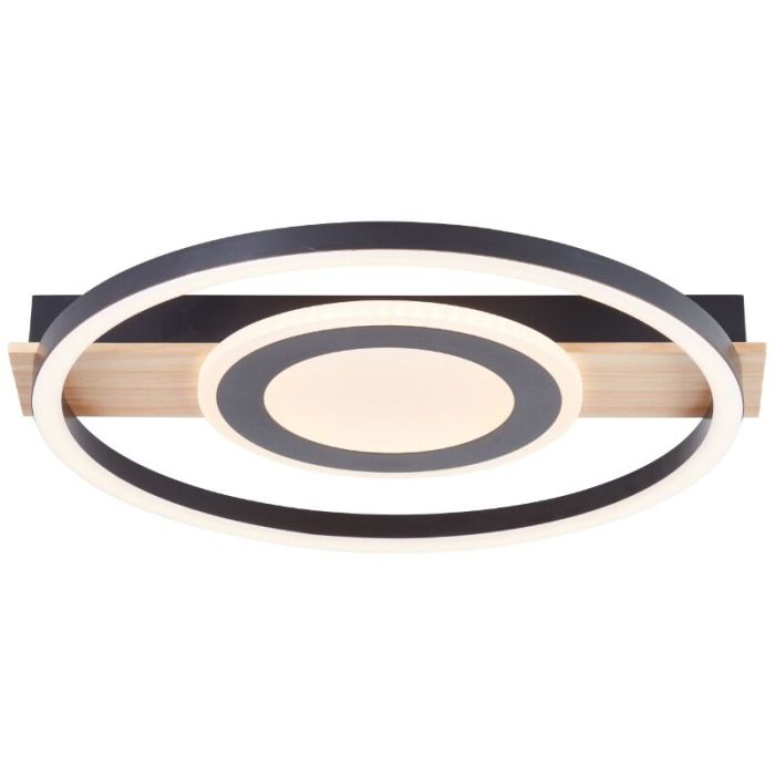 Design flush ceiling light brown, Konrad, 20W, 3000K LED