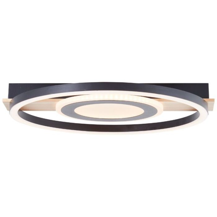 Design flush ceiling light brown, Konrad, 20W, 3000K LED