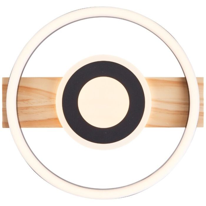 Design flush ceiling light brown, Konrad, 20W, 3000K LED