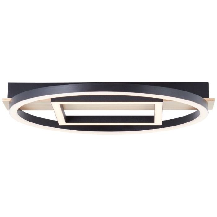 Design flush ceiling light brown, Konrad, 20W, 3000K LED