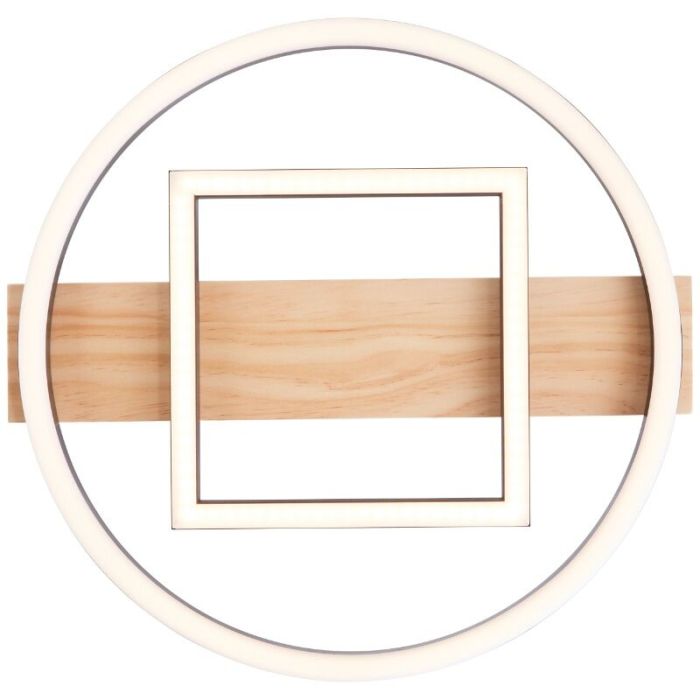 Design flush ceiling light brown, Konrad, 20W, 3000K LED