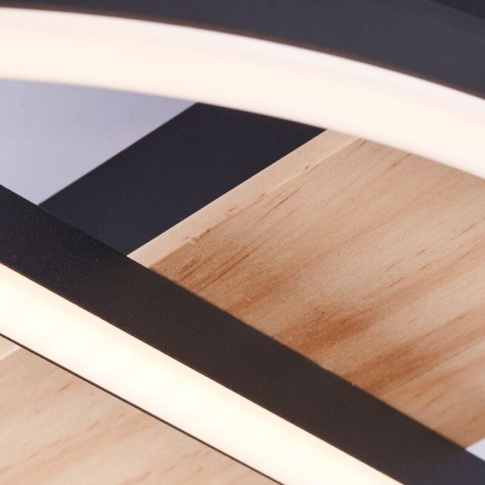 Design flush ceiling light brown, Konrad, 20W, 3000K LED