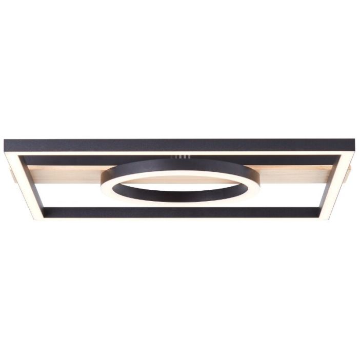 Design flush ceiling light brown, Konrad, 20W, 3000K LED