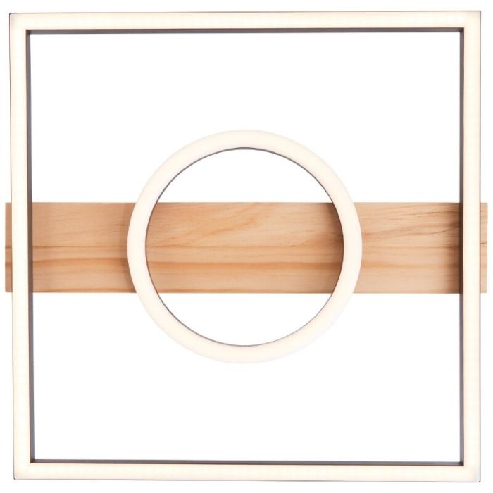 Design flush ceiling light brown, Konrad, 20W, 3000K LED