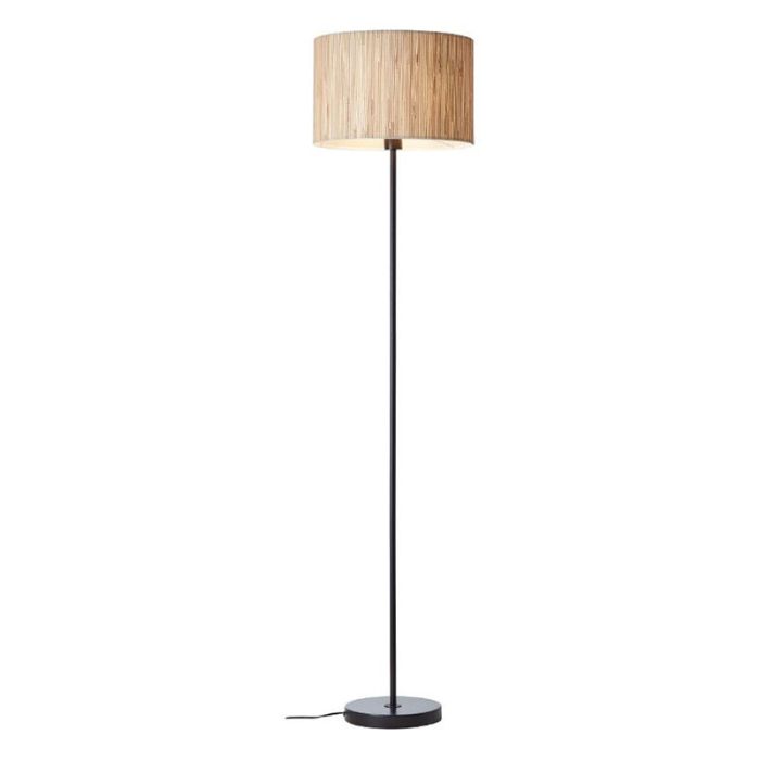 Rustic floor lamp beige, Wenda, with switch
