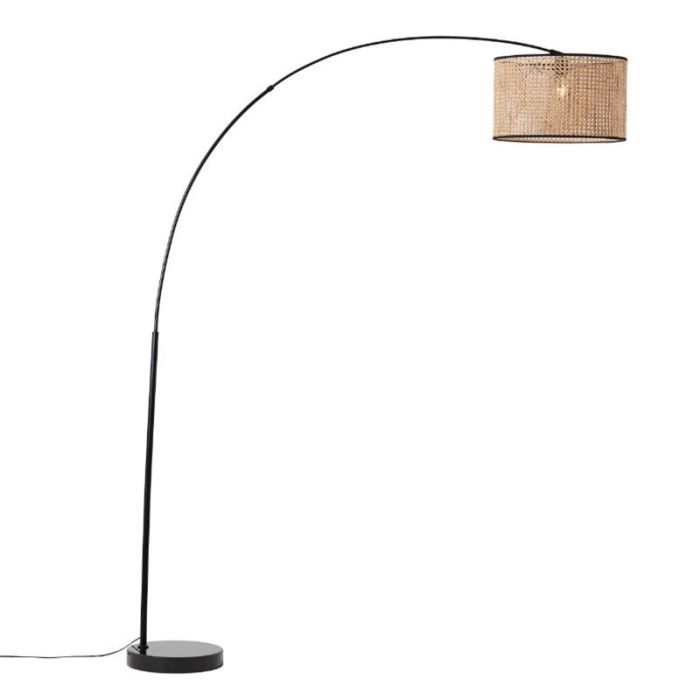 Rustic floor lamp beige, Emmelie, with switch