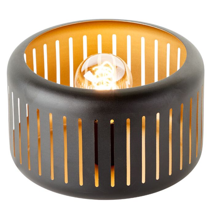 Industrial table lamp black, Veronika, with switch