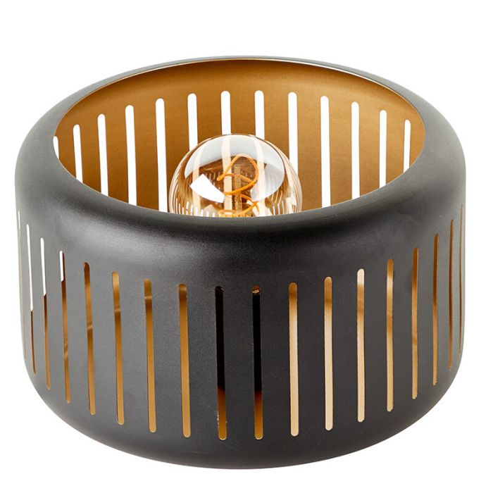 Industrial table lamp black, Veronika, with switch