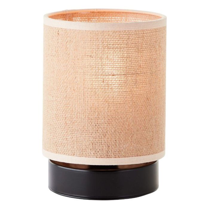 Rustic table lamp beige, Quintus, with switch