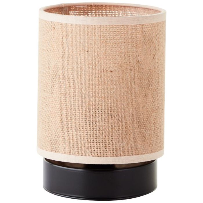 Rustic table lamp beige, Quintus, with switch