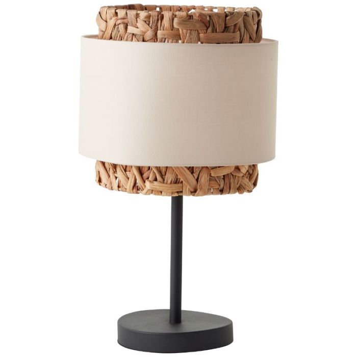 Rustic table lamp brown, Vibeke, with switch