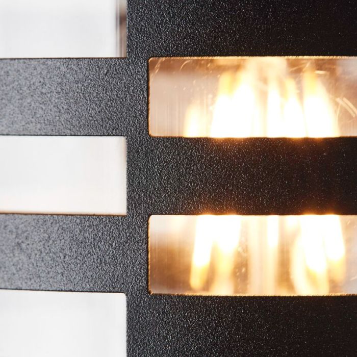 Modern outdoor wall light with motion sensor black, Veysel, IP44
