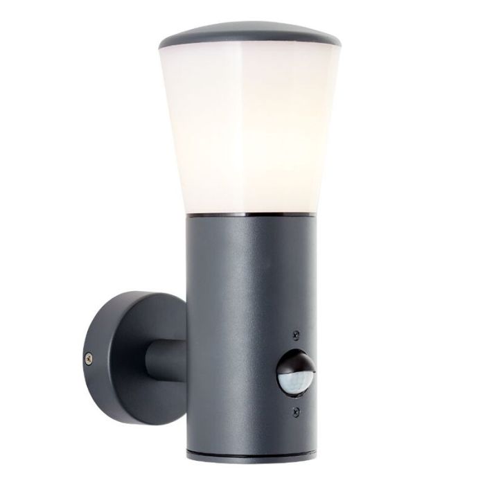 Modern outdoor wall light with motion sensor anthracite, Rawi, IP44