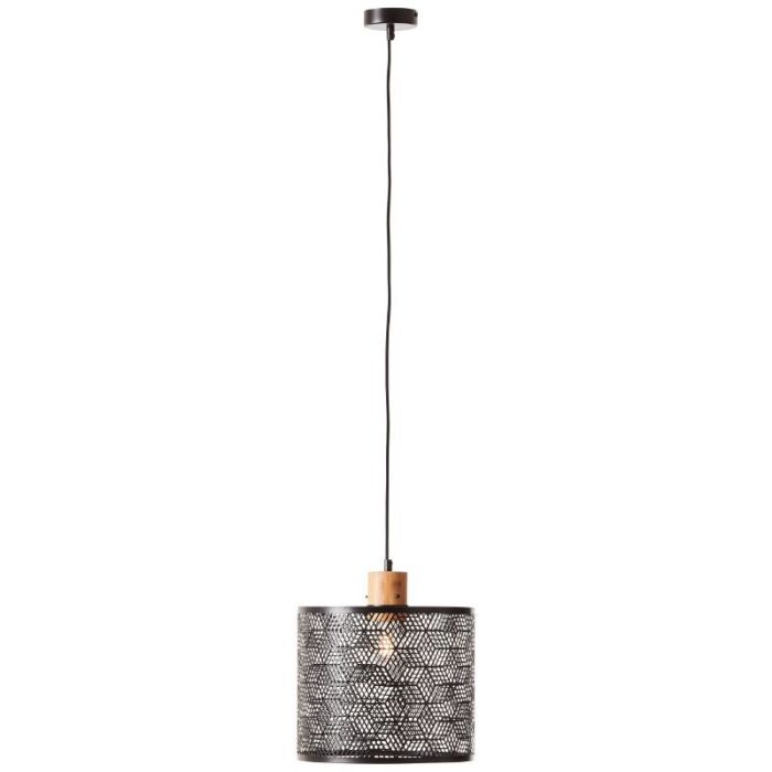Wood pendant light black, Sherona