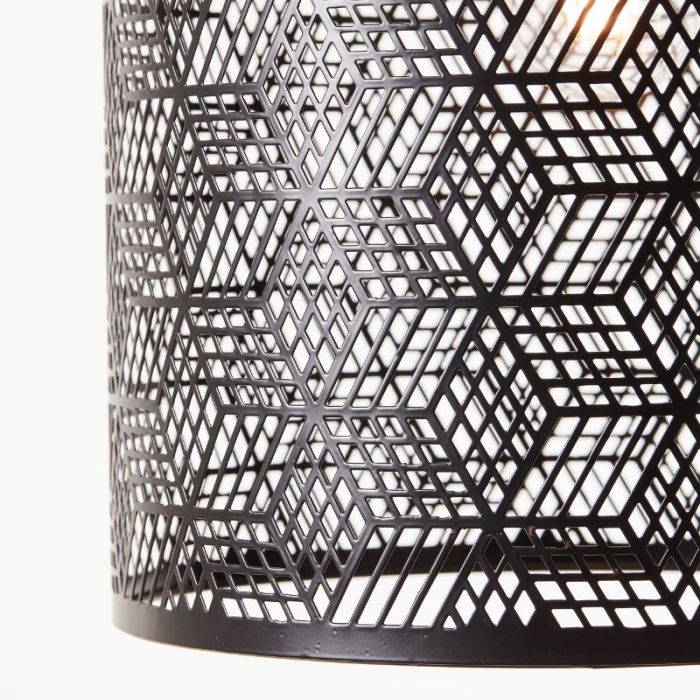 Wood pendant light black, Sherona