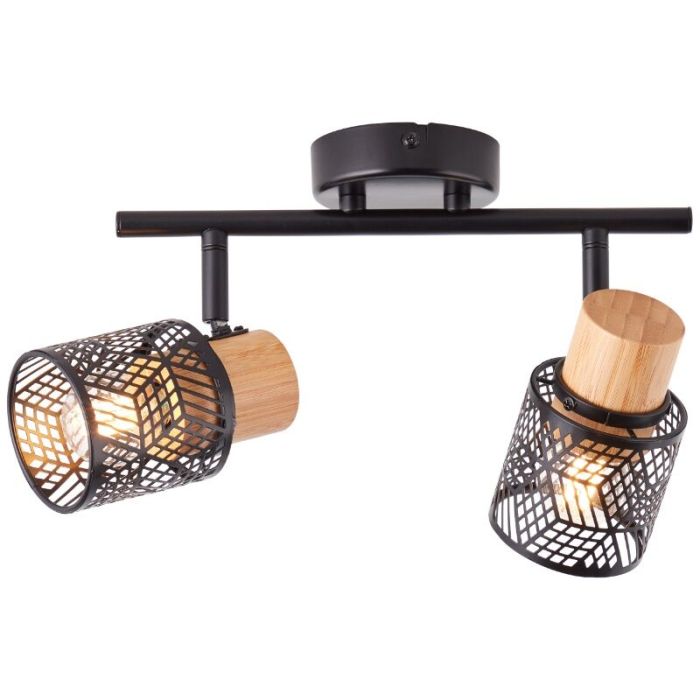 Wood ceiling spotlight black, Sherona