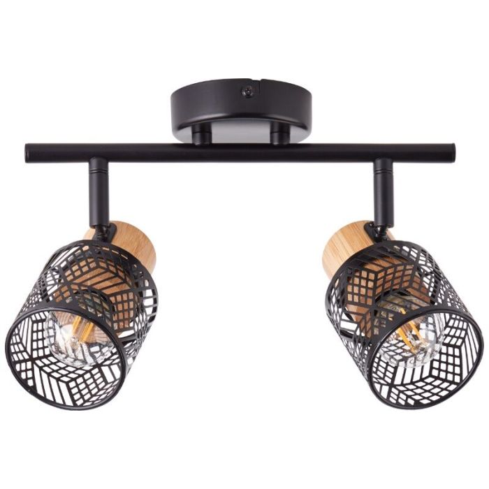 Wood ceiling spotlight black, Sherona