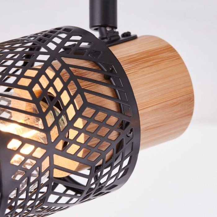 Wood ceiling spotlight black, Sherona