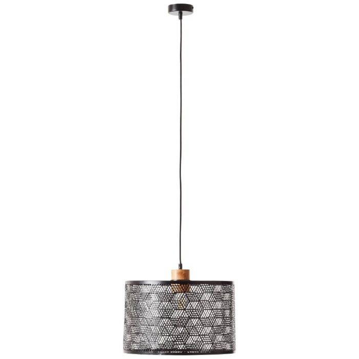 Wood dining table hanging lamp black, Sherona