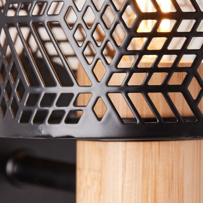 Wood wall light black, Sherona