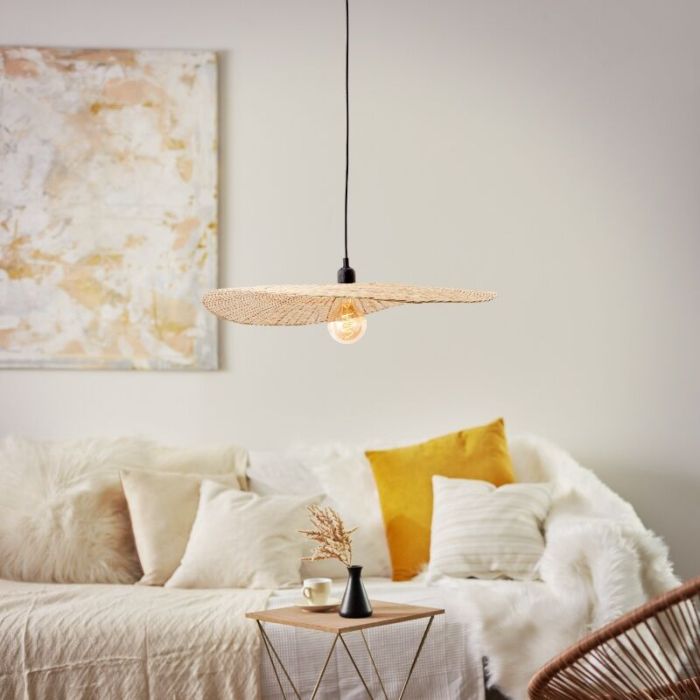 Wood pendant light beige, Georgina