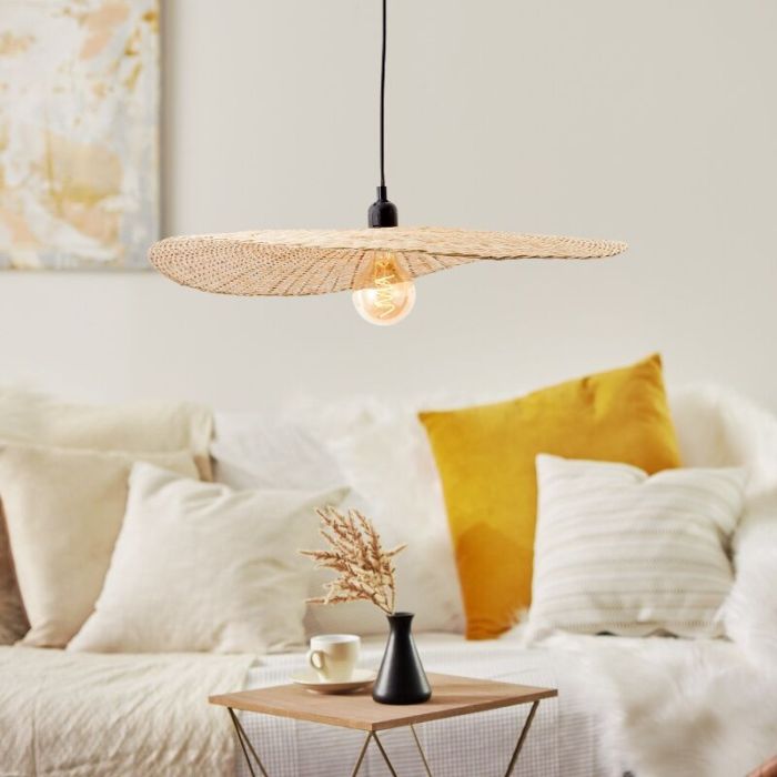 Wood pendant light beige, Georgina