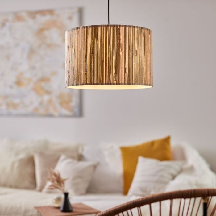 Rustic pendant light beige, Wenda