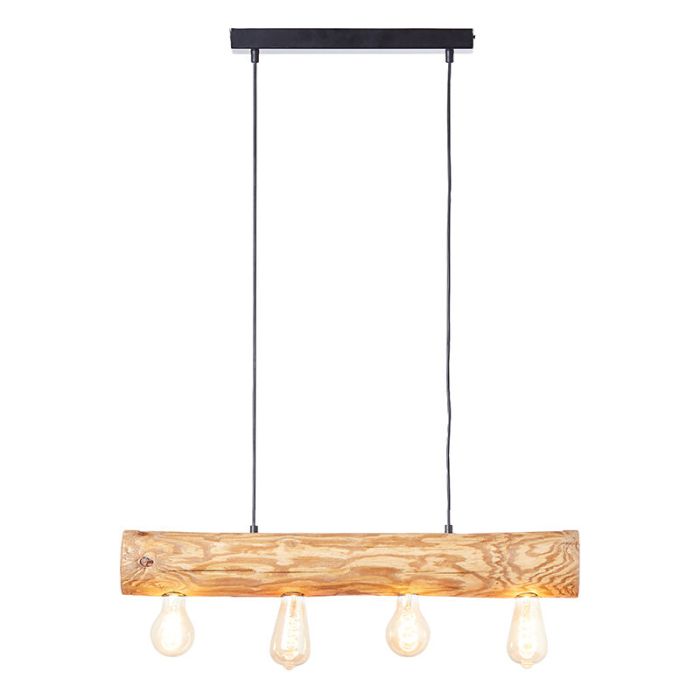Wood pendant light brown, Sibren