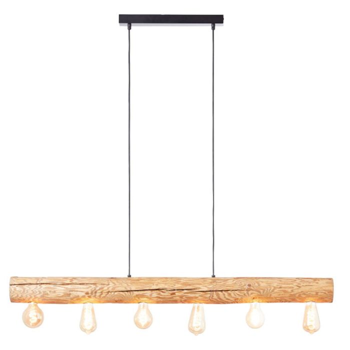 Wood pendant light brown, Sibren