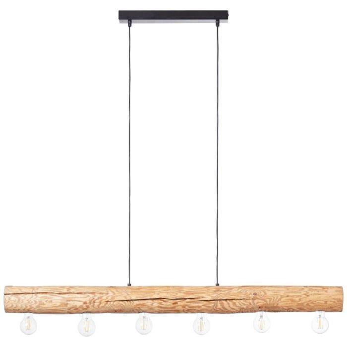 Wood pendant light brown, Sibren