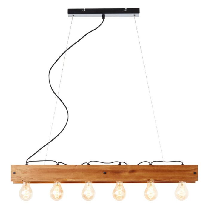 Wood pendant light brown, Rasha